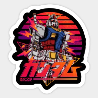 gundam rx 78 retro Sticker